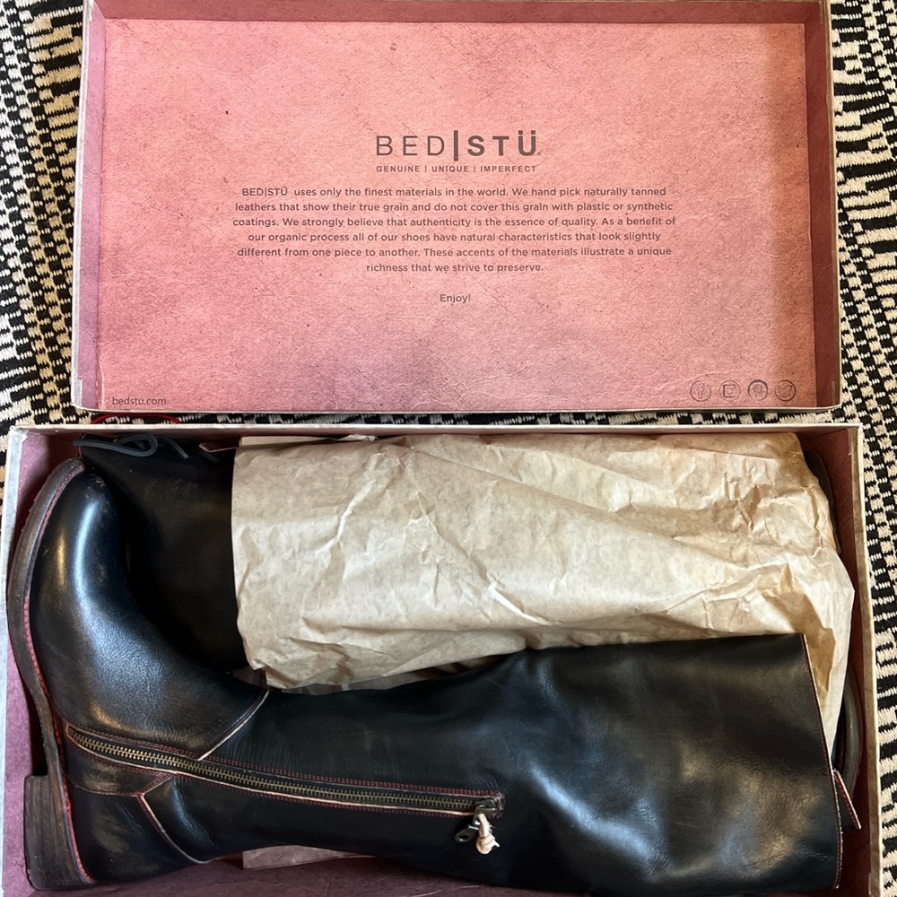 BED|STU Black Over the Knee Boots